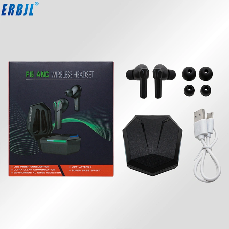 F15 Led Digital Charging Box Stereo Sport Headphone Mini 5.0 Earphones Noise Cancelling Tws True Wireless Earbuds