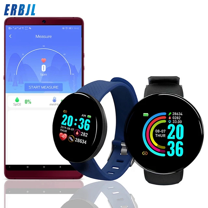 Amazon HOT Sale New Products smart bracelet touch screen wrist watches heart rate   D18 smartwatch
