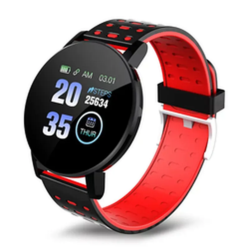 New IP67 Waterproof 119plus Smart Bracelet Watch Heart Rate Smart Wristband Fitness Tracker 119 plus Sports Band Smartwatch