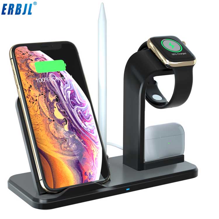 New 10W 3 in 1 Qi Fast Wireless Charger N35 Universal Wireless Charger stand smart phone for apple watch airpods earphone