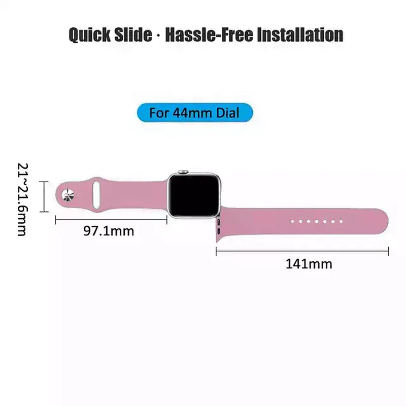 Stainless steel buckle eco-friendly silicone watch band T500 for watch