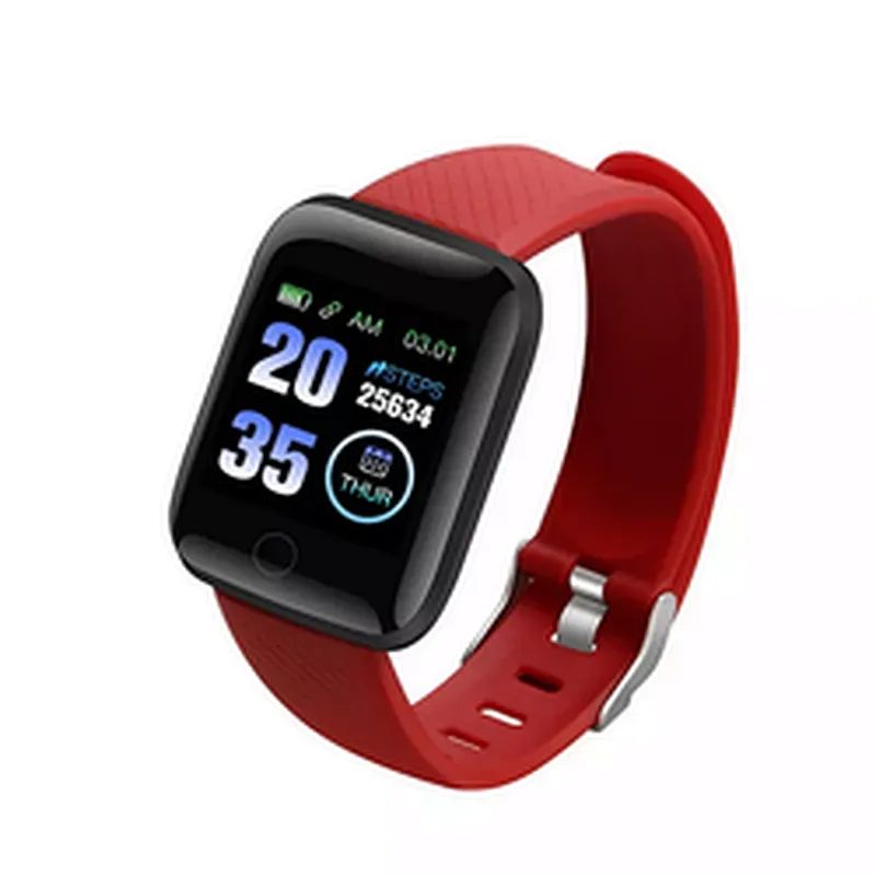 Multifunctional red sports heart rate measuring 116plus smart bracelet