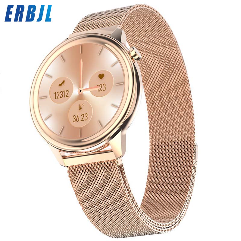 Women Wristwatches F80 Body Temperature Smart Watch new arrival heart rate sleep fashion circle full touch  smartwatch