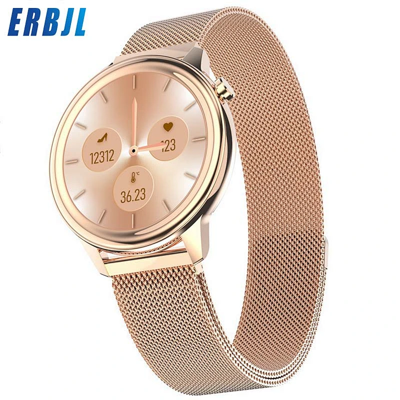 Women Wristwatches F80 Body Temperature Smart Watch new arrival heart rate sleep fashion circle full touch  smartwatch