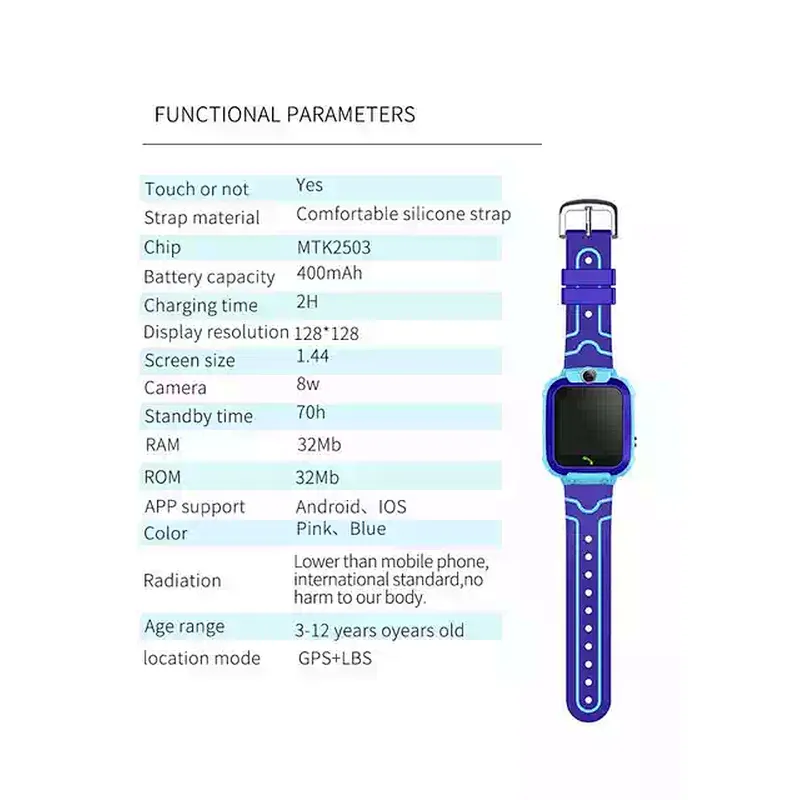 History tracking customize gps Q12 kids smart watch for kids