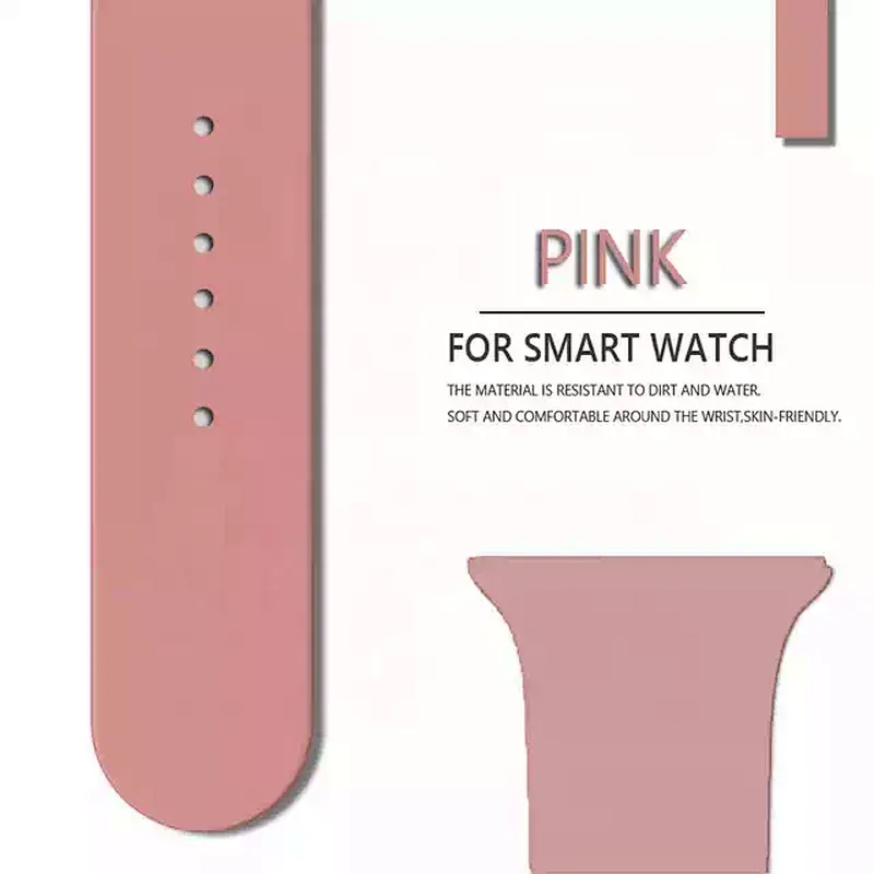 Stainless steel buckle eco-friendly silicone watch band T500 for watch