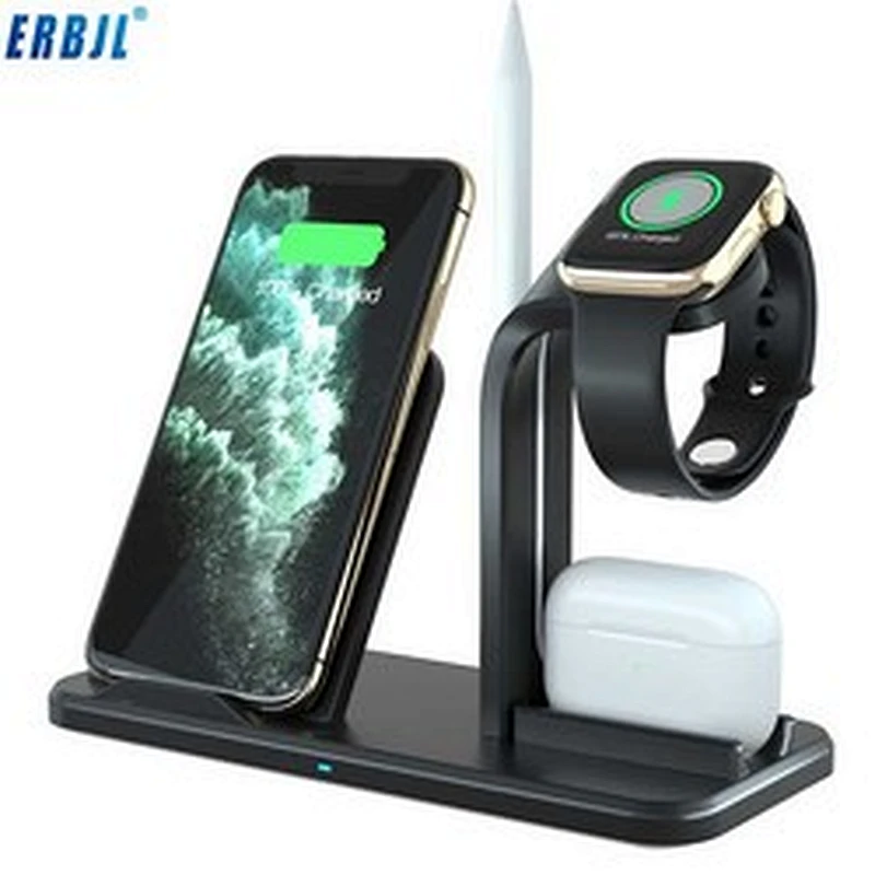 New 10W 3 in 1 Qi Fast Wireless Charger N35 Universal Wireless Charger stand smart phone for apple watch airpods earphone