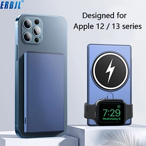 N66  Multifunction Portable Magnetic Mobile Phone Wireless Power Bank Charger Mini Power Station For iPhone For Apple Watch