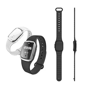 Factory price ultrasonic mosquito repellent bracelet with LED time display black smart bracelet
