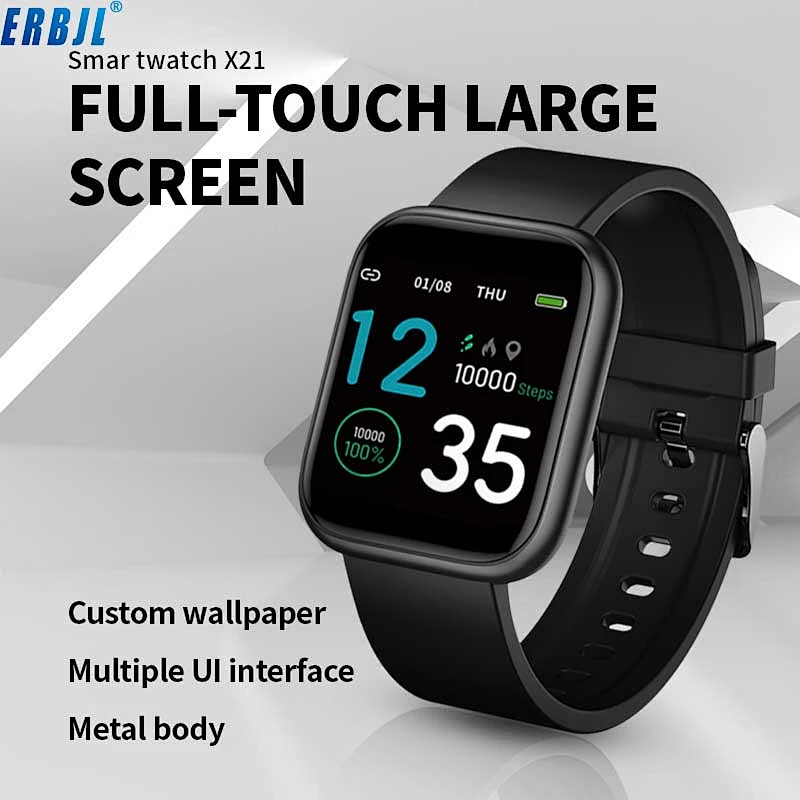 2022 new model OEM cheap X21 pk Y68 D20  116P health smart watch Heart rate  blood pressure monitor waterproof smart bracelet