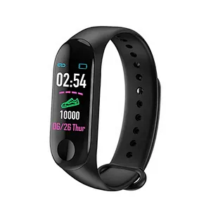 message push  M3 smart bracelet Heart rate and blood pressure monitoring smart bracelet