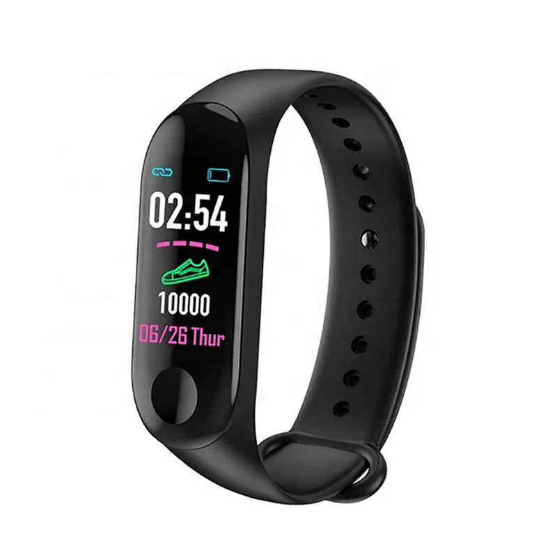 message push  M3 smart bracelet Heart rate and blood pressure monitoring smart bracelet