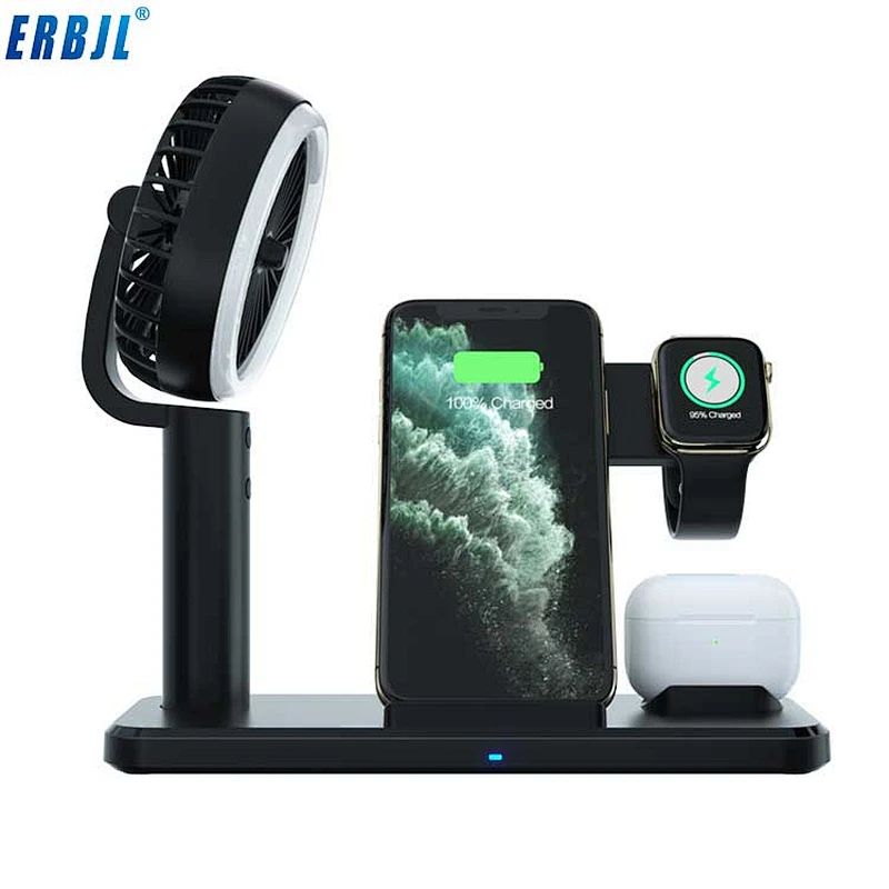 New Products  Desk Lamp Wireless Charger for Mobile phone 3 in 1 wireless charger  15W fast charge  wireless charger