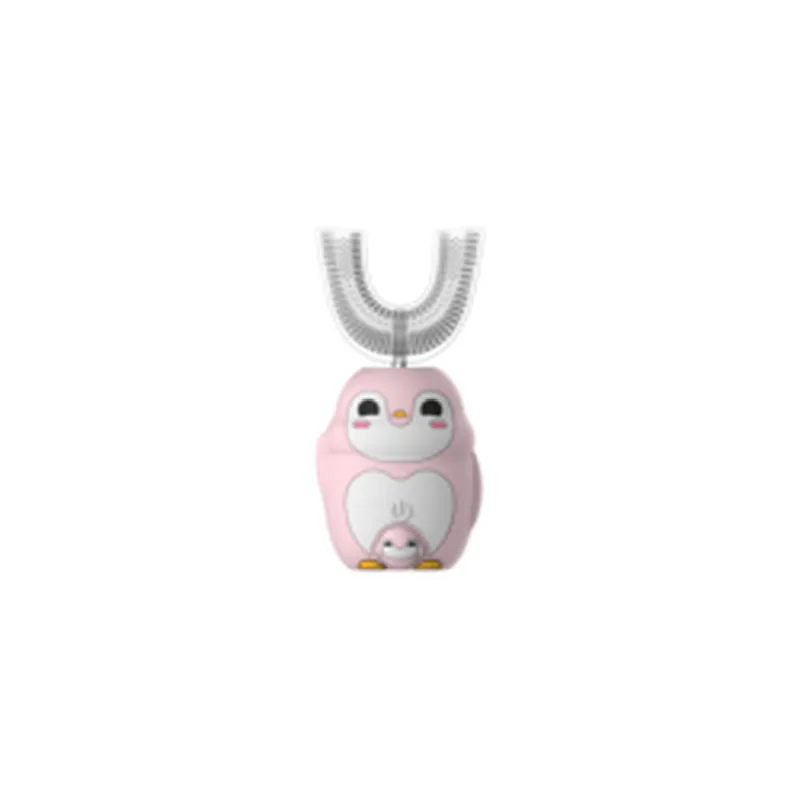 Manufacturer cartoon auto u shape silicone electric child tooth brush for kids in china