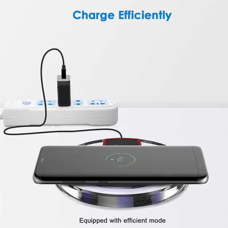 2020 Cheap q1 fast wireless charger for smart mobile phone crystal LED wireless charger