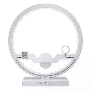 New design High quality 10W fast charge QI standard 4in1 Wireless chargerwith Led Light