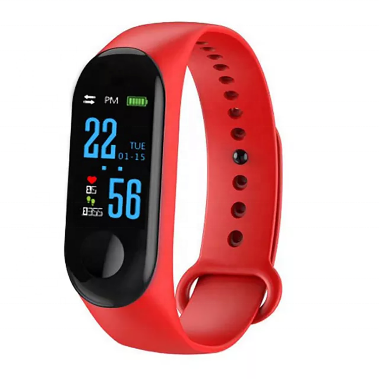 message push  M3 smart bracelet Heart rate and blood pressure monitoring smart bracelet