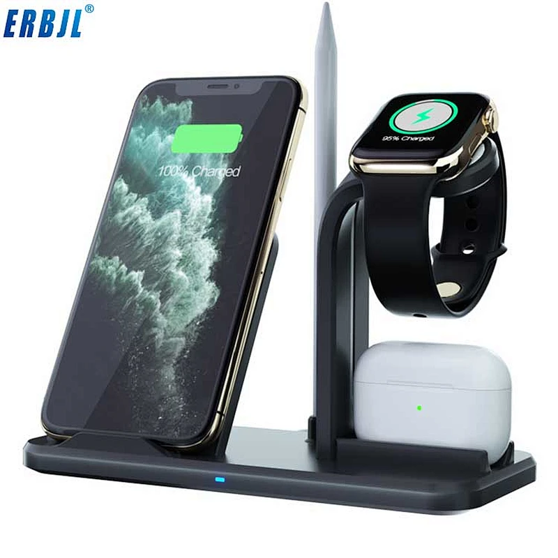 New 10W 3 in 1 Qi Fast Wireless Charger N35 Universal Wireless Charger stand smart phone for apple watch airpods earphone