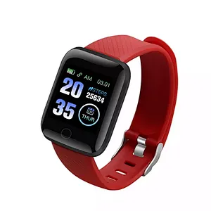 Multifunctional red sports heart rate measuring 116plus smart bracelet