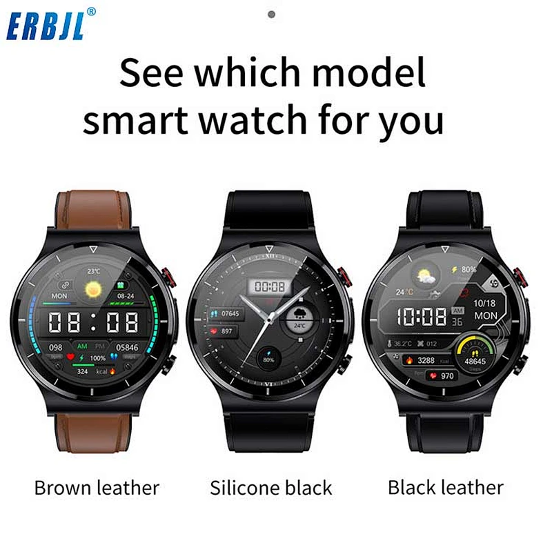 OEM ODM smart watch E88 temperature monitor smartwatch ECG SPO2 rich dial selection smartwatch for Android IOS
