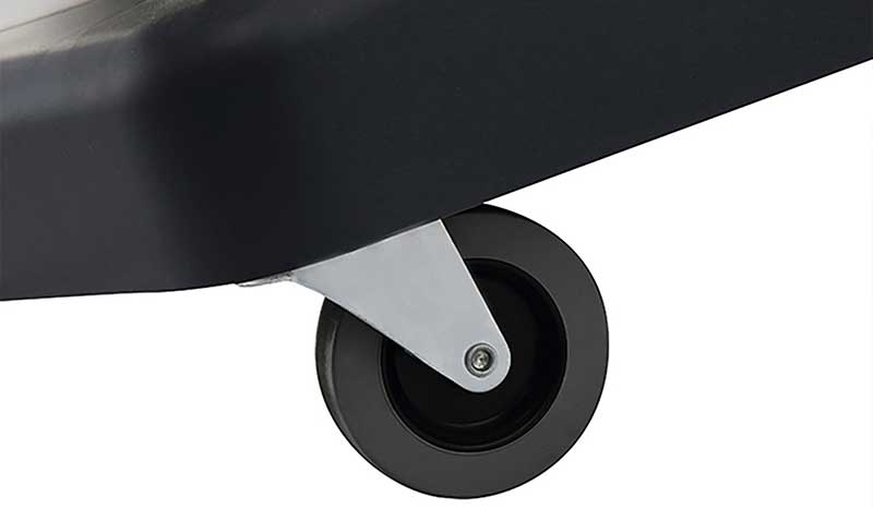 Heavy duty caster wheel design for commercial vacuum cleaner base