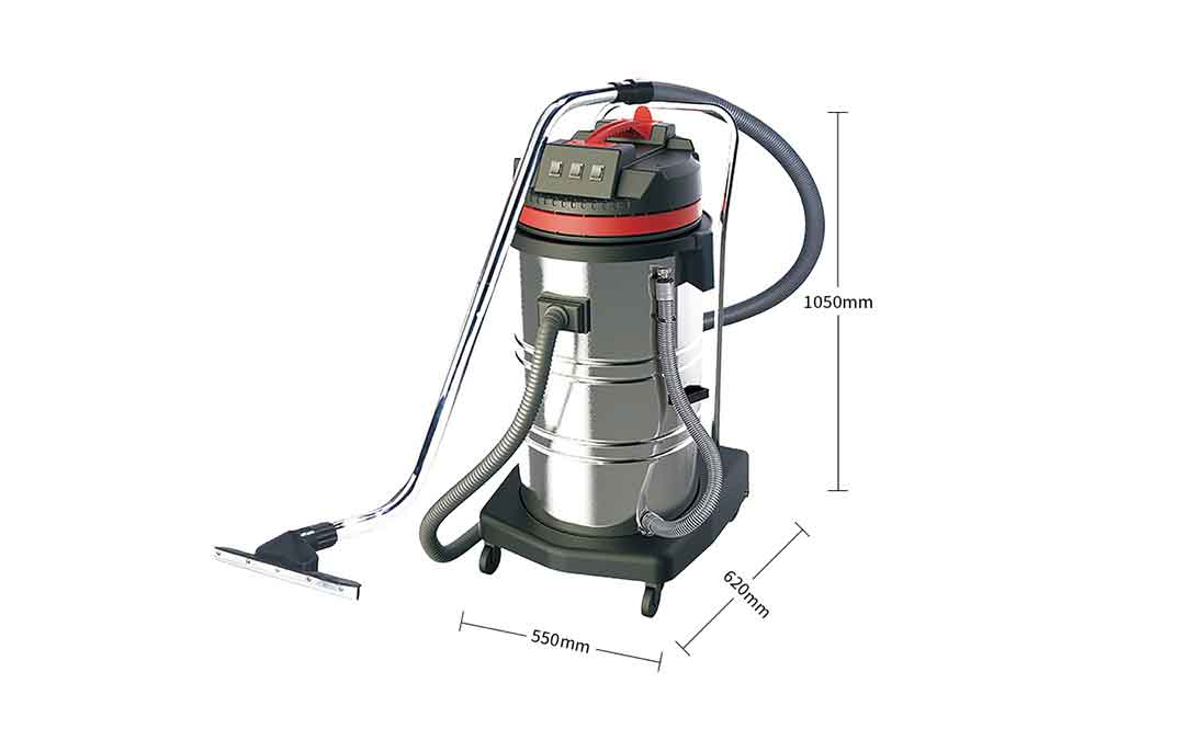 Technical specifications and dimensions of BT-CB80 industrial vacuum cleaner
