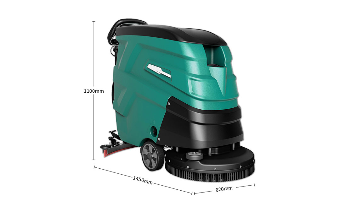 Walk behind scrubber