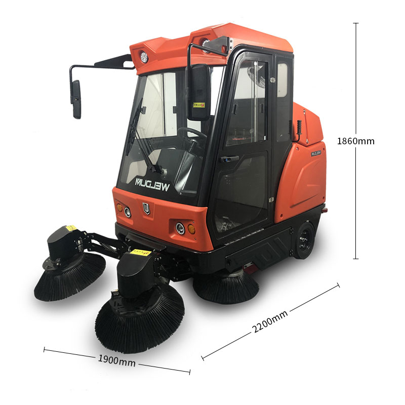 BT-BAW1900 Outdoor Floor Sweeper Machine Specifications and Dimensions