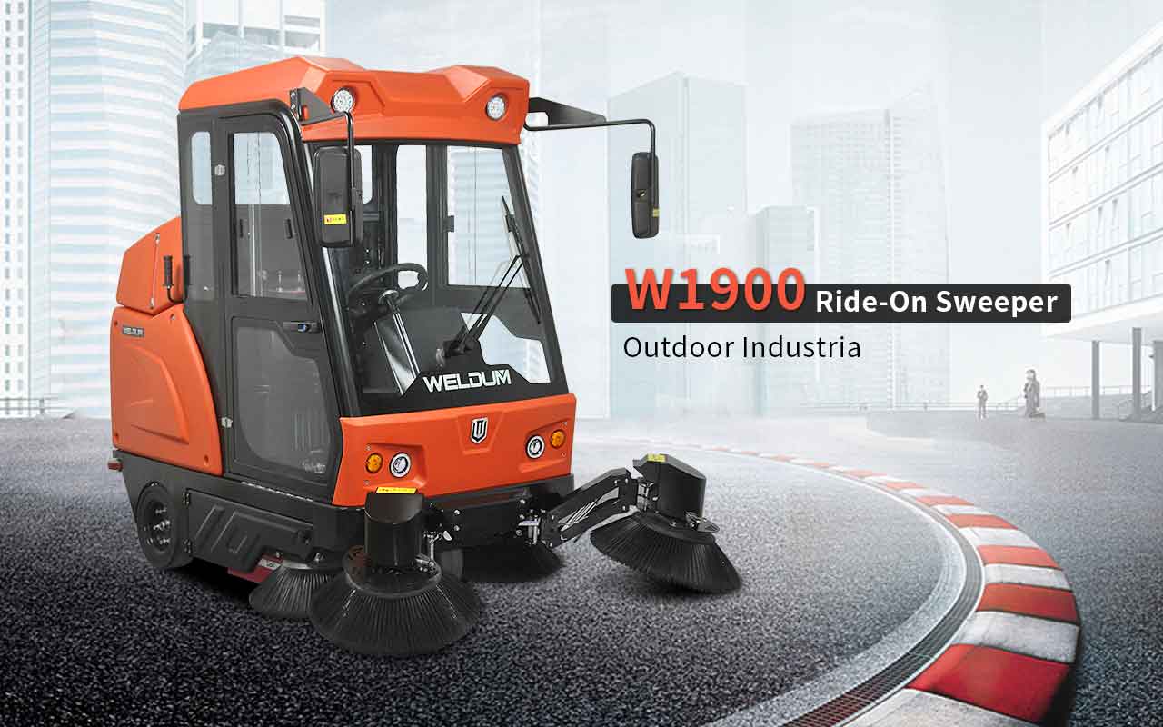 BT-BAW1900 Industrial Ride-On Sweeper with Closed Cab