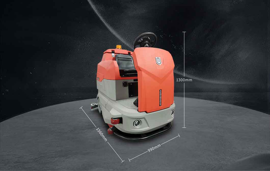 BT-AAWS150 Electric Floor Scrubber technical parameters and size dimensions diagram