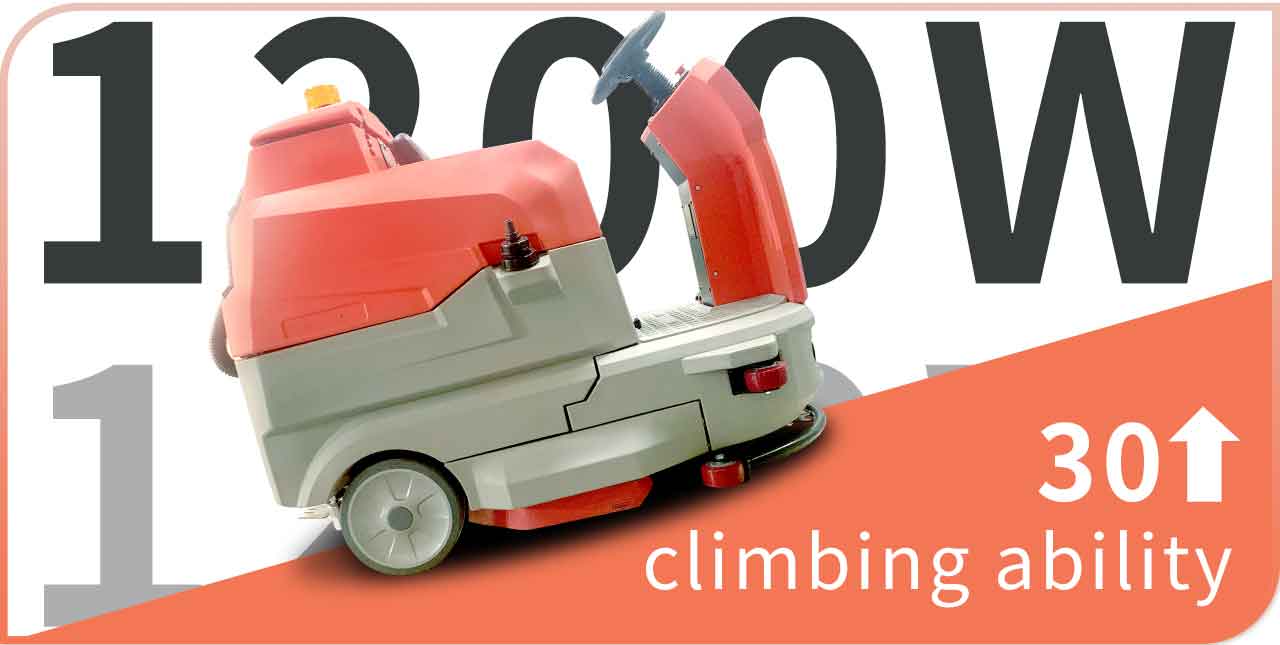 BT-AAWS150 Electric Floor Scrubber 1200W high-power rear drive and 30 percent climbing capacity