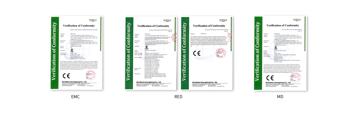 CE Verification of Conformity for fully autonomous electric street sweeper