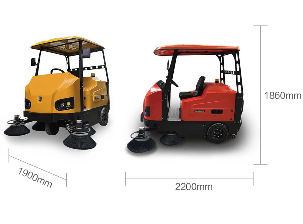 BT-BAW2000 industrial floor sweeper dimensions and specifications