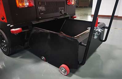 BT-BAW2000 industrial floor sweeper high-capacity waste hopper