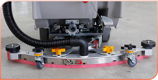 BT-AAWS65 walk-behind floor scrubber thick aluminum suction blades and squeegee