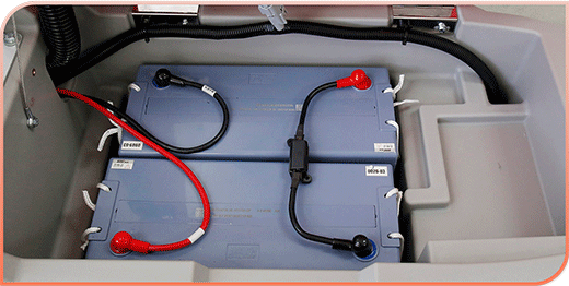 BT-AAWS65 lithium battery floor cleaner 120Ah battery compartment detail