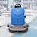Blue BT-AAWS150 Large Area Floor Cleaning Machine working in a warehouse