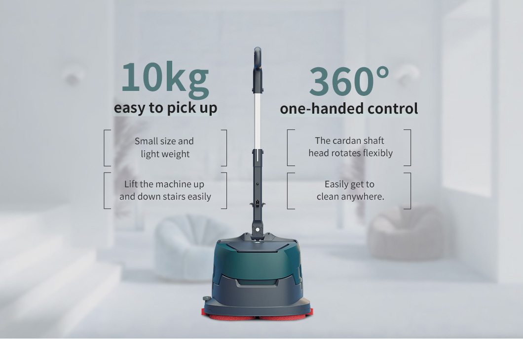 Walk behind scrubber machine