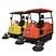 BT-BAW1800 ride on sweeper with canopy in red and yellow