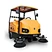 Front view of yellow BT-BAW2000 commercial floor sweeper