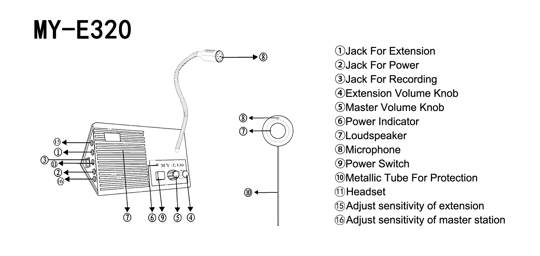 window intercom speaker