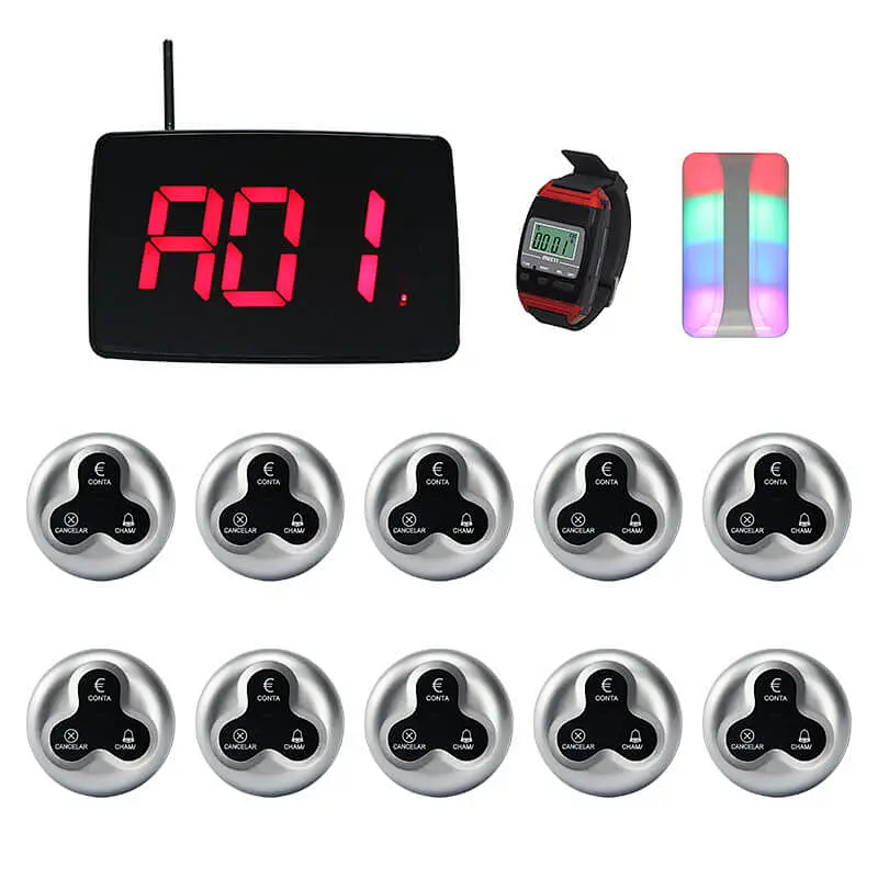 3-Number wireless call receiver display
