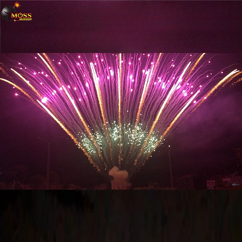 65 Shots Cake Fireworks Fan Shape Fireworks Sky Shot New Year Celebration Fire Crackers Pyrotechnics