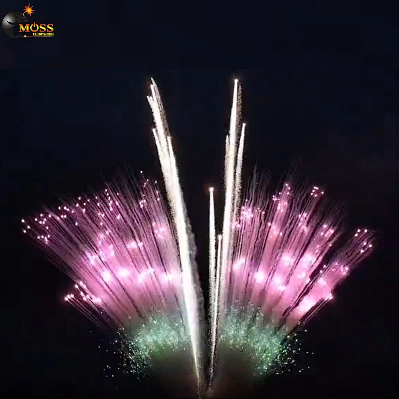 Outdoor Display Fireworks Butterfly Shape Fireworks Cake New Year 1.2 Inch 120 Shots Pyrotechnics