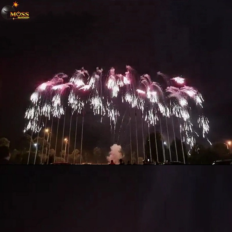 100 Shots Fan Fireworks Display Wholesale Sky Shot Cake Firework Firecrackers New Year Chinese Pyro Fireworks