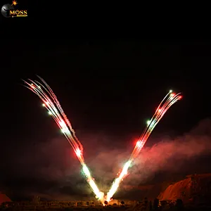 100 Shots V Shape Cake Fireworks Display Cake Chinese Fireworks Sky Shot Wedding Firecrackers Pyrotechnics