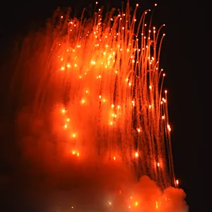 Wholesale Christmas Celebration Fire Crackers 1.1 Inch 100 Shots Orange Cake Fireworks