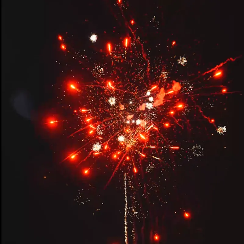 1.2 Inch 80 Shots New National Flag Special Red Cake Fireworks