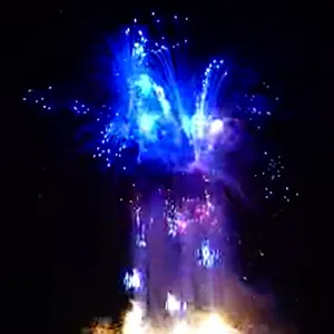 1.2 Inch 100 Shots Blue Roses Cake Fireworks Display Cake Fireworks Firecrackers