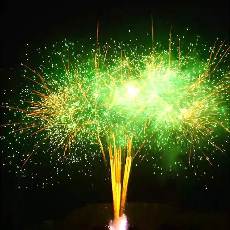 1.2 Inch 108 Shots Green Earth Cake Fireworks